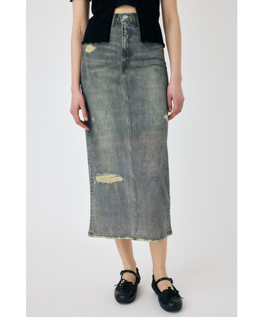 DENIM PRINT TRANSPARENT スカート