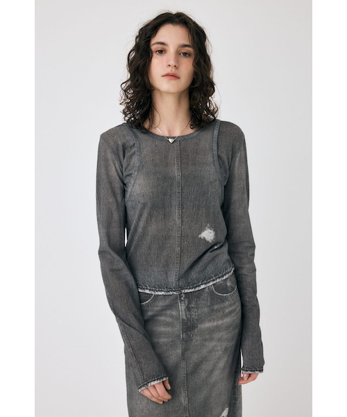 SHEER VELOUR カーディガン｜マウジーの通販｜&mall（アンドモール