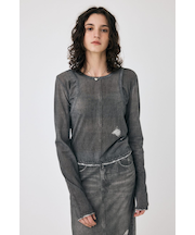 DENIM PRINT TRANSPARENT ロンT