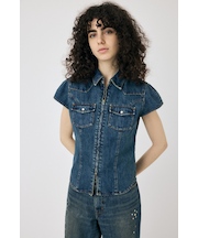 CAP SLEEVE デニムシャツ