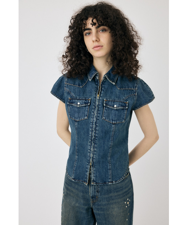 CAP SLEEVE デニムシャツ