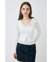 EYELET U-NECK カーデ & キャミ