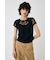 LACE LAYERED OPEN NECK トップス