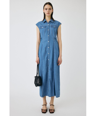 CAP SLEEVE デニムドレス