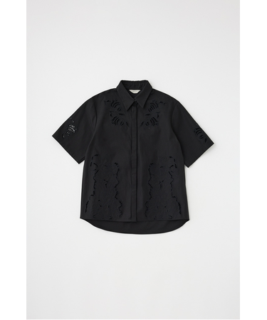 カットワーク刺繍オーバーシャツ　オーガニックコットン使用