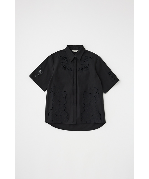 カットワーク刺繍オーバーシャツ　オーガニックコットン使用