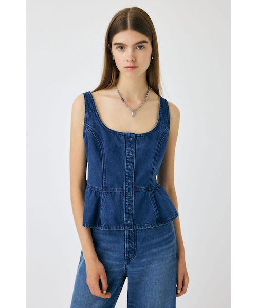 square neck デニム　ビスチェ SQUARE NECK デニム ビスチェ｜マウジーの通販｜&mall（アンドモール