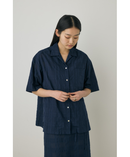 シアーチェックシャツ オーガニックコットン使用