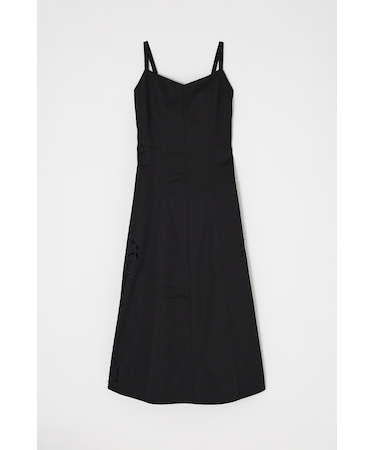 カットワーク刺繍キャミソールワンピース　オーガニックコットン使用