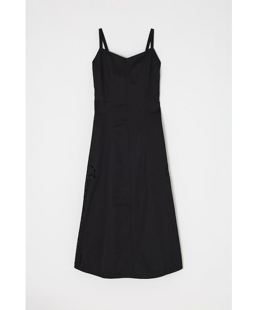 カットワーク刺繍キャミソールワンピース　オーガニックコットン使用