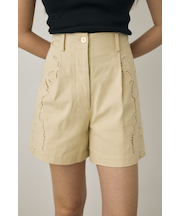 カットワーク刺繍ショートパンツ オーガニックコットン使用