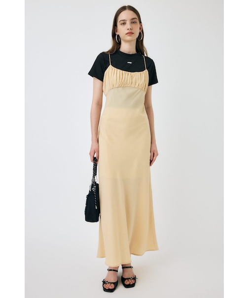 DRAWSTRING STRAP SLIP ドレス