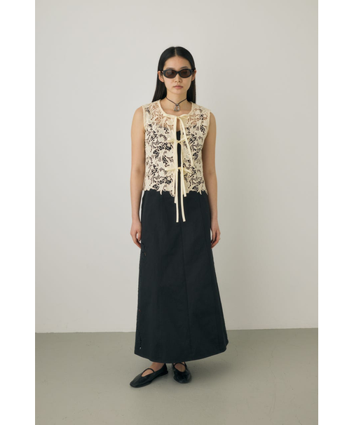 2wayレースベスト　オーガニックコットン使用