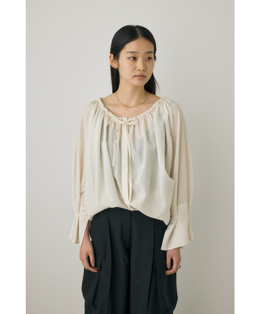 2wayシアーブラウスチュニック　リサイクルポリエステル使用