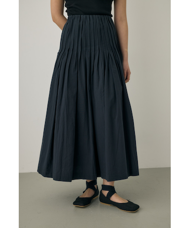 ピンタックスカート オーガニックコットン使用