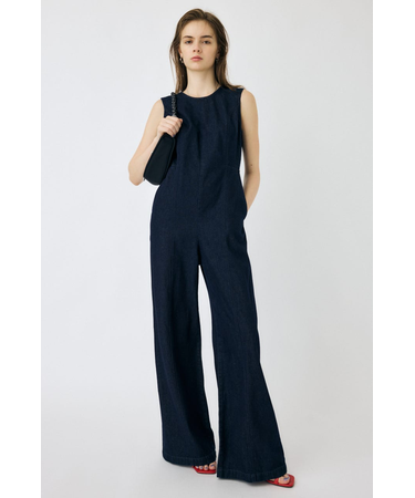 BACK SLIT DENIM  オールインワン