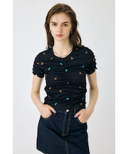 【WEB限定】FLORAL RANDOM ギャザーTシャツ