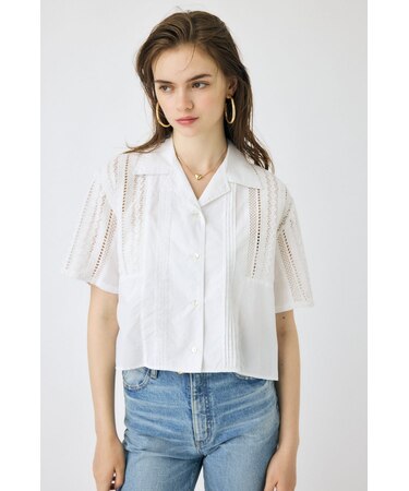 LACE OPEN COLLAR シャツ