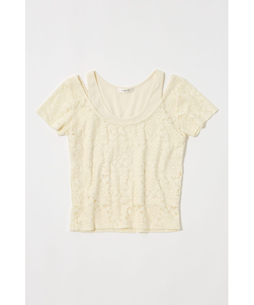 LAYERED LACE トップス