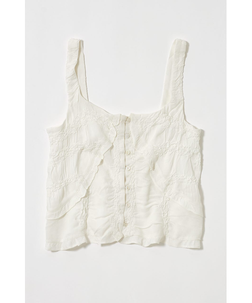BUTTON UP SMOCKING キャミ