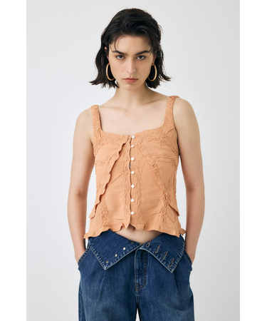 BUTTON UP SMOCKING キャミ