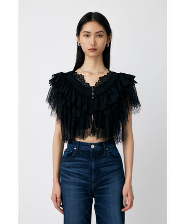 LACE FRILLS トップス