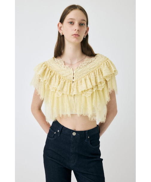 LACE FRILLS トップス