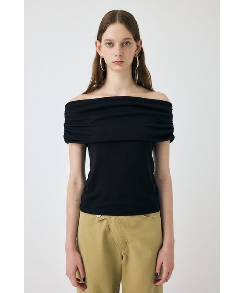 [新品未使用タグ付き] MOUSSY SHOULDER FRILLS トップス MOUSSY（マウジー）の「SHOULDER FRILLS トップス（シャツ/ブラウス