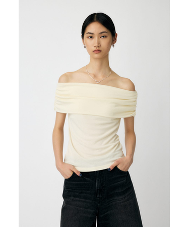 SHEER OFF SHOULDER トップス