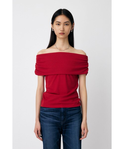 [新品未使用タグ付き] MOUSSY SHOULDER FRILLS トップス moussy SHOULDER FRILLS トップス ショルダーフリルトップス フリル