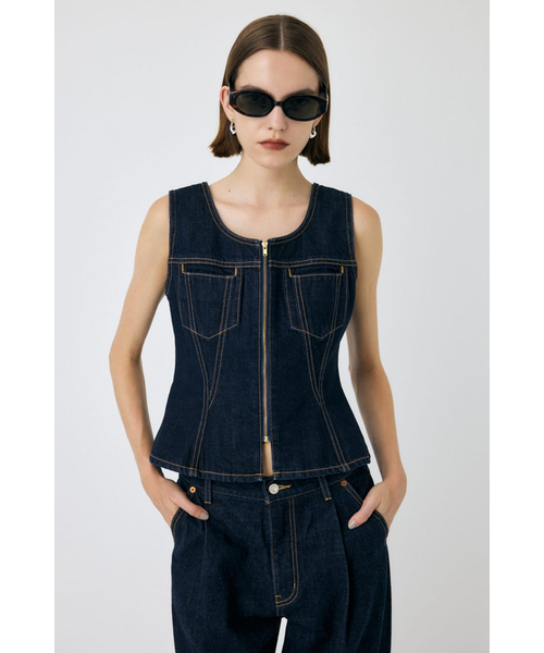 WAIST FIT デニムベスト｜マウジーの通販｜&mall（アンドモール