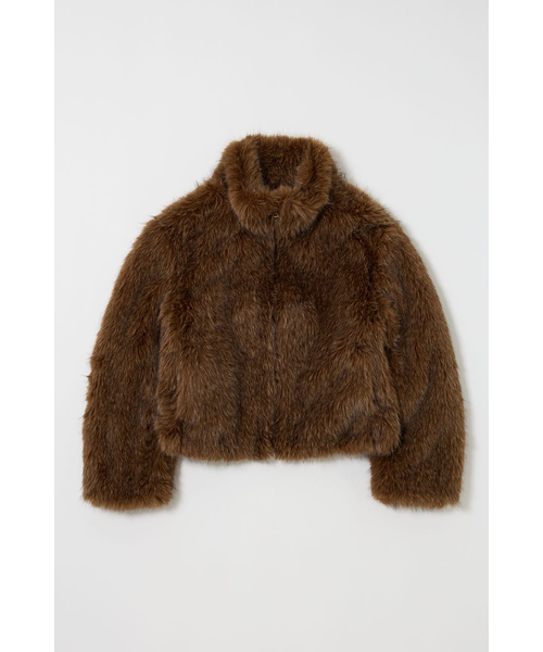 MOUSSY FAUX FUR STAND COLLAR ジャケット 先行予約特典対象商品】F／FUR STAND COLLAR ジャケット