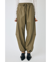 F／LEATHER JOGGER パンツ