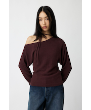 ONE SHOULDER ニットトップス