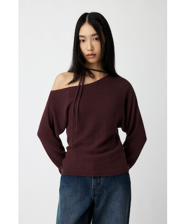ONE SHOULDER ニットトップス