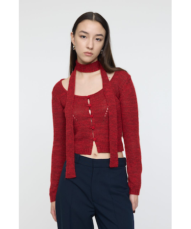 MIX YARN KNIT トップス