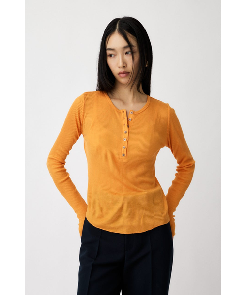 A BATHING APE x MOUSSY Henry Neck Tee BAPE X MOUSSY 】HENRY NECK L