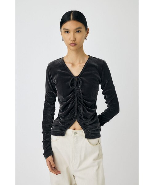 SHEER VELOUR カーディガン｜マウジーの通販｜&mall（アンドモール