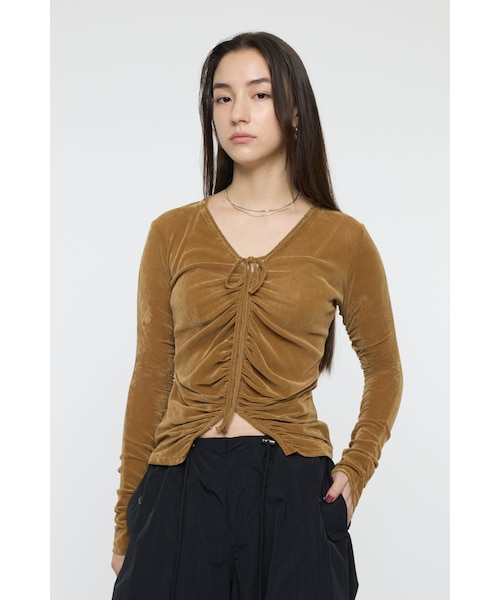 SHEER VELOUR カーディガン｜マウジーの通販｜&mall（アンドモール