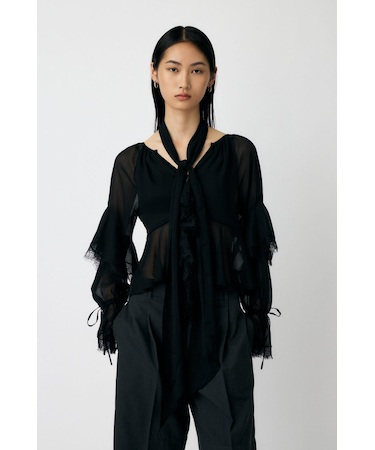 【ViVi掲載】LACE TRIM TIE ブラウス