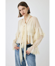 【ViVi掲載】LACE TRIM TIE ブラウス