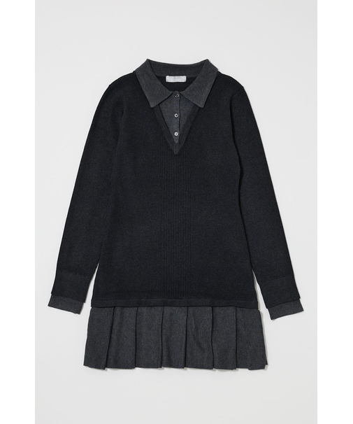 LAYERED KNIT ミニドレス