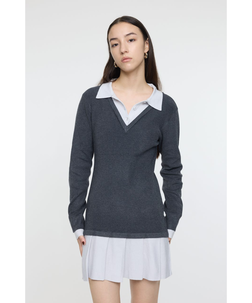 LAYERED KNIT ミニドレス｜マウジーの通販｜&mall（アンドモール）三井