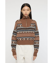 HALF ZIP FAIR ISLE セーター