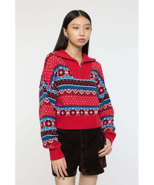 HALF ZIP FAIR ISLE セーター
