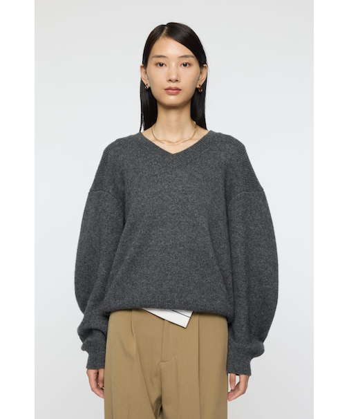 DOUBLE SHOULDER V/N セーター