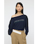 OFF SHOULDER LOGO SWEAT プルオーバー