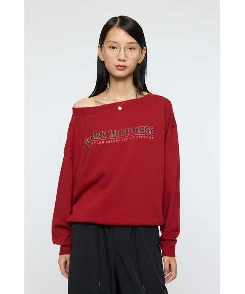 OFF SHOULDER LOGO SWEAT プルオーバー｜マウジーの通販｜&mall