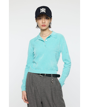 VELOUR TOUCH KNIT ポロ