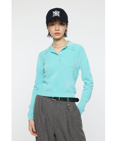 VELOUR TOUCH KNIT ポロ